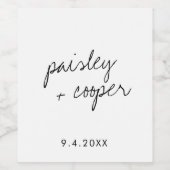 ミニマモダンリスト結婚式の引き出物ワインラベル ワインラベル (シングルラベル)