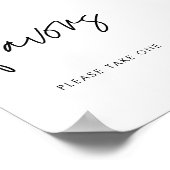 ミニマモダンリスト結婚式の引き出物記号 ポスター (角)