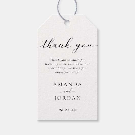 ミニマモダンリスト結婚式の引き出物 ギフトタグ (正面)