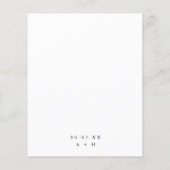 ミニマモダンリスト結婚式招待状 (裏面)
