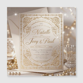 ミニマモダンリスト結婚式招待状