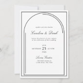 ミニマモダンリスト結婚式招待状 | アーチ縁ど 招待状 (正面)