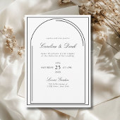 ミニマモダンリスト結婚式招待状 | アーチ縁ど 招待状