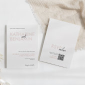 ミニマモダンリスト結婚式招待状-エレガント Inv 招待状