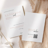 ミニマモダンリスト結婚式招待状-エレガント Inv 招待状