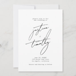 ミニマモダンリスト結婚式招待状 セーブザデート