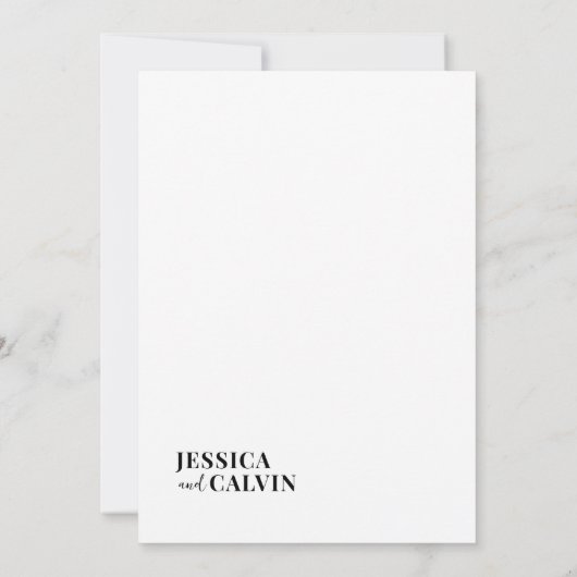 ミニマモダンリスト結婚式招待状 招待状 (裏面)