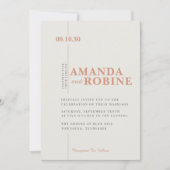 ミニマモダンリスト結婚式招待状 招待状 (正面)