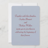 ミニマモダンリスト結婚式招待状 招待状 (裏面)