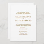 ミニマモダンリスト結婚式招待状 招待状 (正面/裏面)