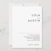 ミニマモダンリスト結婚式招待状 招待状 (正面)