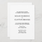 ミニマモダンリスト結婚式招待状 招待状 (正面/裏面)