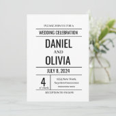 ミニマモダンリスト結婚式招待状 招待状 (スタンド正面)