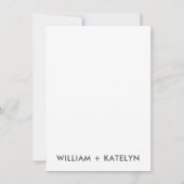 ミニマモダンリスト結婚式招待状 招待状 (裏面)