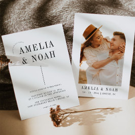 ミニマモダンリスト結婚式招待状 招待状