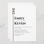 ミニマモダンリスト結婚式招待状 招待状 (正面/裏面)