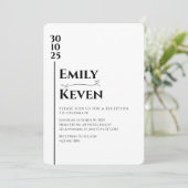 ミニマモダンリスト結婚式招待状 招待状 (スタンド正面)