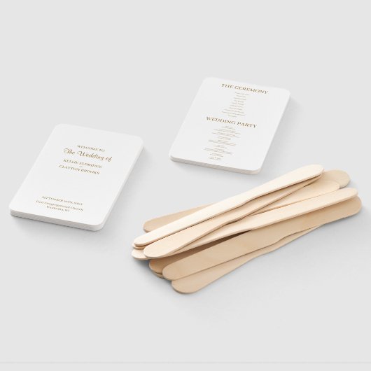 ミニマモダンリスト結婚式 プログラムハンドファン ハンドファン (組立なし)
