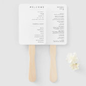 ミニマモダンリスト結婚式 プログラムハンドファン ハンドファン (正面&裏面)