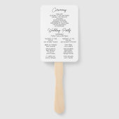 ミニマモダンリスト結婚式 プログラムファンテンプレート ハンドファン (裏面)