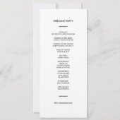 ミニマモダンリスト結婚式 プログラム (裏面)