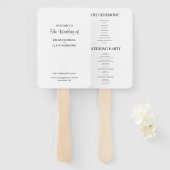 ミニマモダンリスト結婚式 プログラム ハンドファン (正面&裏面)