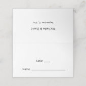 ミニマモダンリスト結婚白黒カジュアルズ プレイスカード (外部開封)