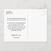 ミニマモダンリスト結婚3枚の感謝してい写真は ポストカード (裏面)