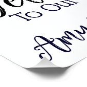 ミニマモダンリスト結婚・アートの婚約歓迎 ポスター (コーナー)