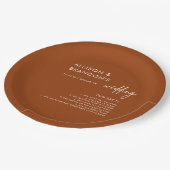 ミニマモダンリスト結婚・テラコッタのおもしろい事実 ペーパープレート (アングル)