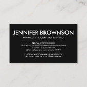 ミニマモダンリスト絵画ラインのタンスプレー 名刺 (裏面)