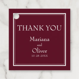 ミニマモダンリスト縁どバルガンディ フェイバータグ