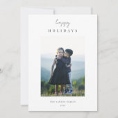 ミニマモダンリスト縦型クリスマスフォト シーズンカード (正面)