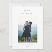 ミニマモダンリスト縦型クリスマスフォト シーズンカード (正面)