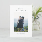 ミニマモダンリスト縦型クリスマスフォト シーズンカード (スタンド正面)