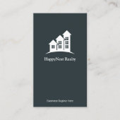 ミニマモダンリスト縦型実在不動産QRコード 名刺 (正面)