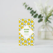 ミニマモダンリスト縦花柄 名刺 (スタンド正面)