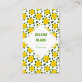 ミニマモダンリスト縦花柄 名刺 (正面)