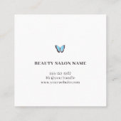 ミニマモダンリスト美しいプロフェッショナル スクエア名刺 (裏面)