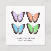 ミニマモダンリスト美しいプロフェッショナル スクエア名刺 (正面)