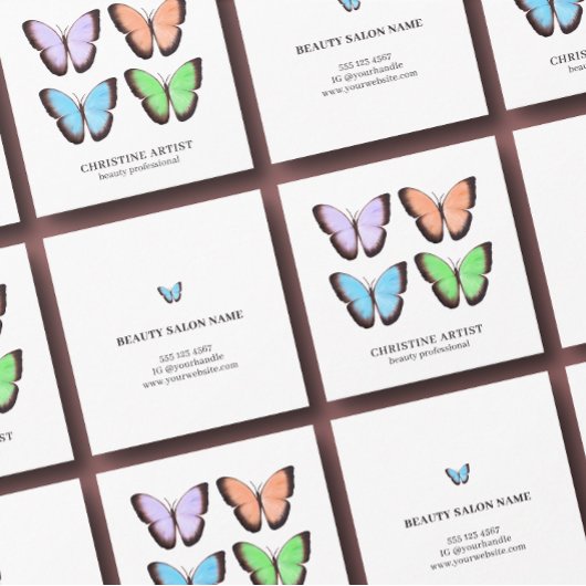 ミニマモダンリスト美しいプロフェッショナル スクエア名刺