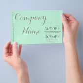 ミニマモダンリスト美しいヘアサロンミントグリーン チラシ (ハンドル)