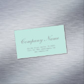 ミニマモダンリスト美しいヘアサロンミントグリーン マグネット名刺 (インサイチュ)