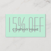 ミニマモダンリスト美しいヘアサロンミントグリーン 名刺 (正面)