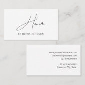 ミニマモダンリスト美容師名刺 名刺 (正面/裏面)