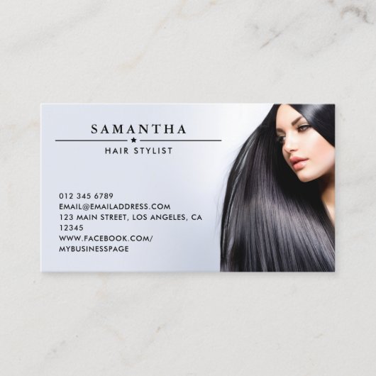 ミニマモダンリスト美容師/サロン 名刺 (正面)