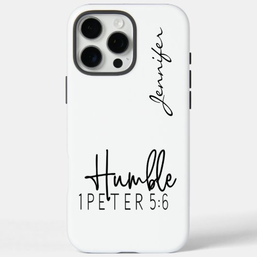 ミニマモダンリスト聖書第1節ペテロ5:6 iPhone Case-Mate iPhoneケース (裏面)