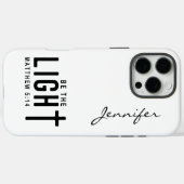 ミニマモダンリスト聖書聖句マタイ5:14 iPhone Case-Mate iPhoneケース (裏面 (横))