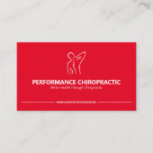 ミニマモダンリスト背面脊椎ロゴカイロプラクターバス 名刺 (正面)