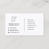 ミニマモダンリスト背面脊椎ロゴカイロプラクターバス 名刺 (裏面)